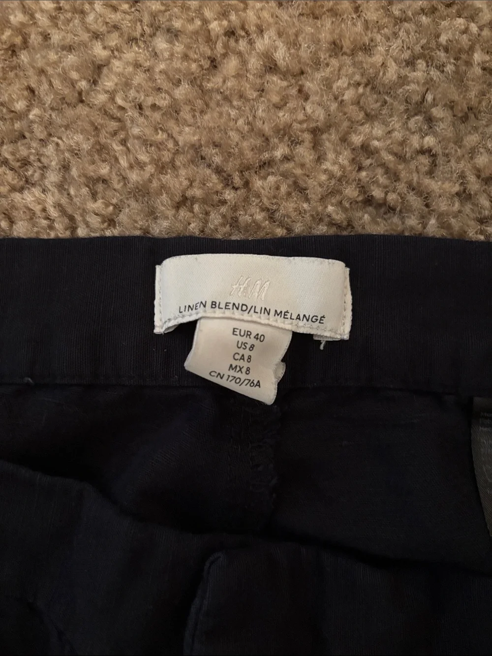 Women’s Wide-Leg Linen Blend Pants - Black
